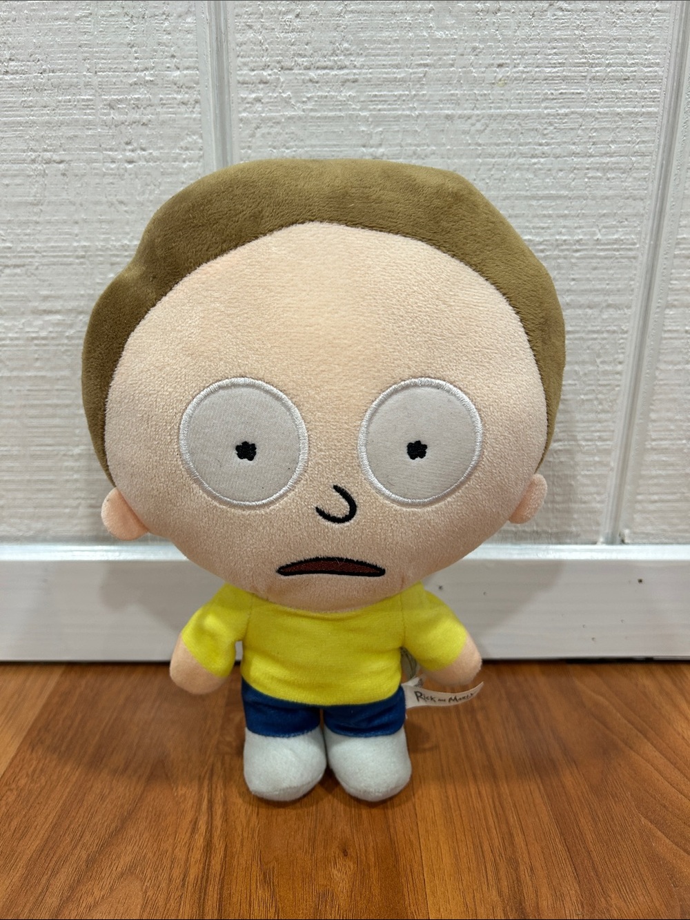 Kids Plush Character Toy in Yellow Shirt and Blue Pants